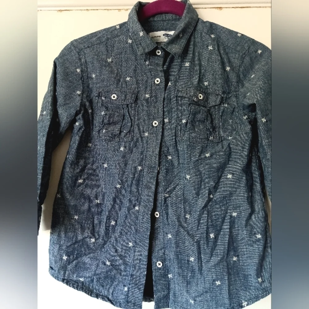 Old Navy Denim Snowflake shirt